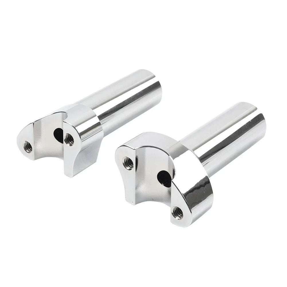 4" CNC Straight Handlebar Risers for Harley Sportster Dyna Softail (2004-2023)