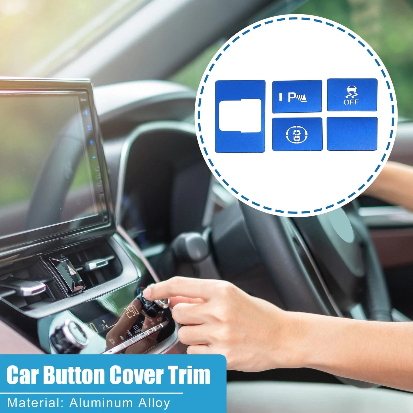 5 x Parking Sensor Panel Button Cover Trim for Honda Civic (2022-2023)