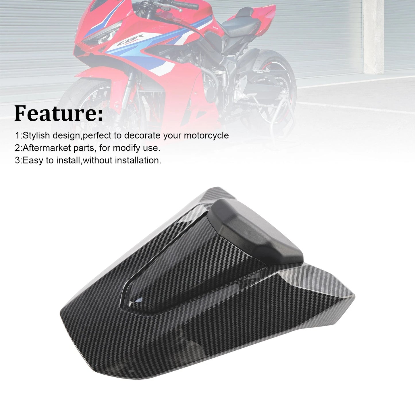 Rear Seat Fairing Cover for Suzuki GSX-S/-R 125 (2017–2023) Black
