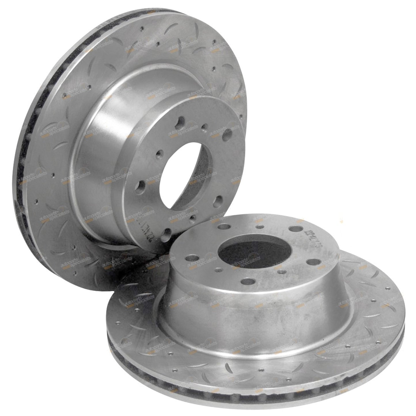 2 Front Dimpled Slotted Disc Brake Rotors for Toyota Lexcen (1992–1997)