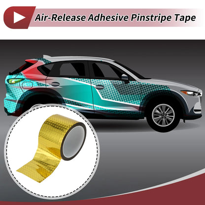 Pinstripe Tape 70mm x 50m for Car Motorcycle Boat Laser Gold Tone (1 Pcs)
