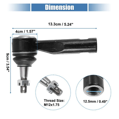 2 x Front Outer Tie Rod End Links for Chevrolet Equinox (2005-2009)