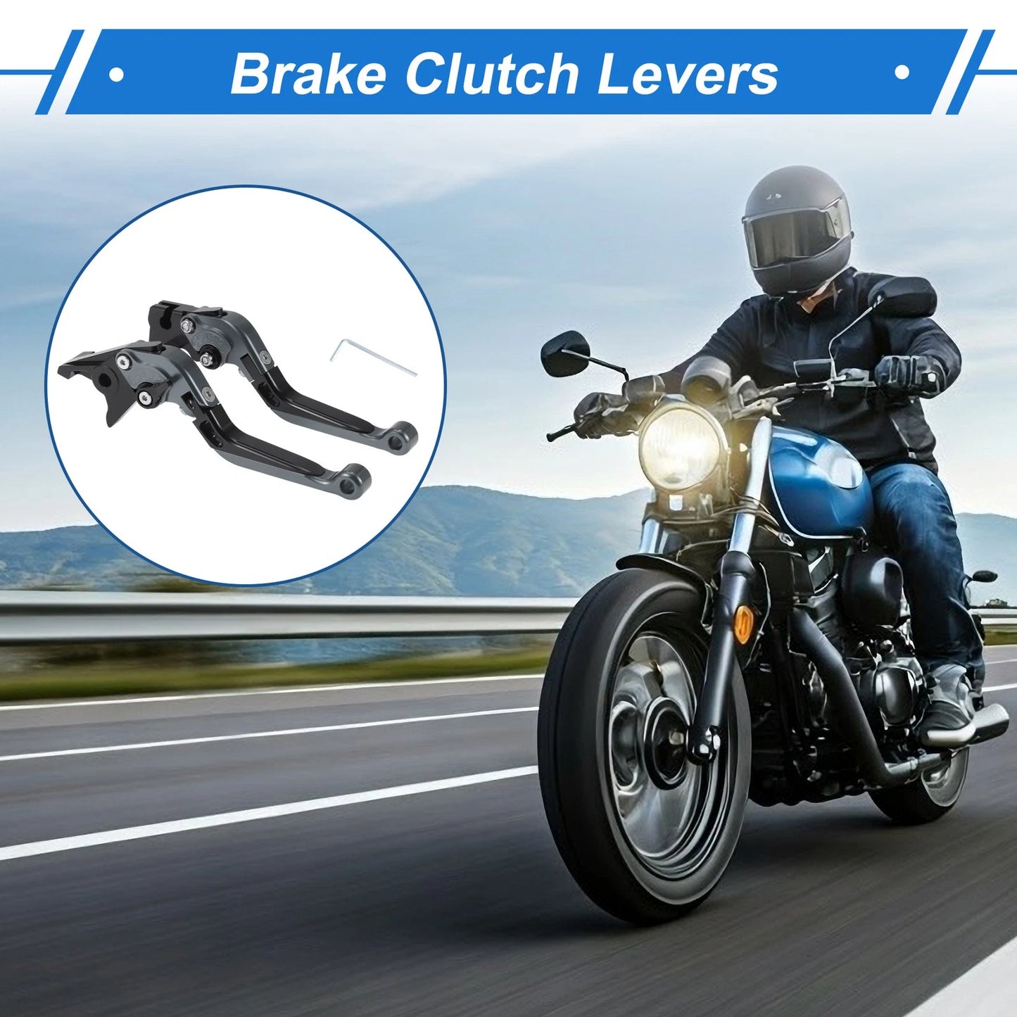 Adjustable Brake Clutch Levers for Yamaha YZF R1 (1 Pair) Titanium Black