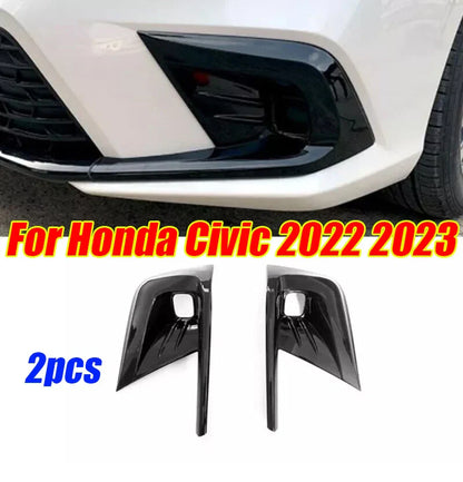 Front Fog Lamp Bumper Light Cover Trim 2x for Honda Civic (2022–2024)
