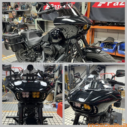 Headlight Fairing w/Dual LP4 Windshield for Softail Fat Bob FXFB FXFBS (18-25)