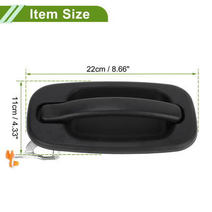 Exterior Door Handle for Chevrolet Silverado, GMC (Black, Rear Left)