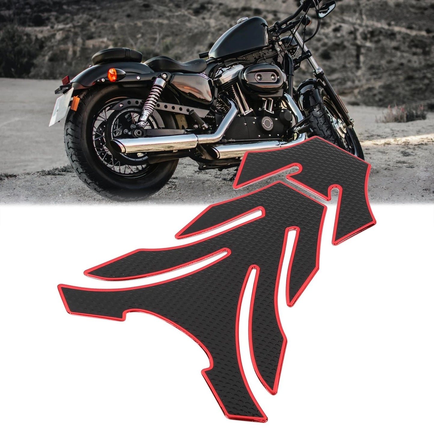 3D PVC Rubber Fuel Tank Protector Pad for Motorcycle