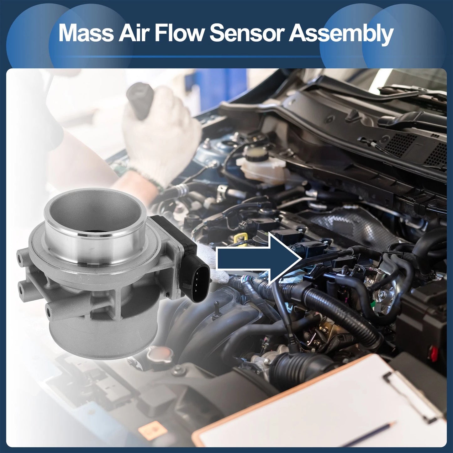 Mass Air Flow Sensor Assembly No.F1ZF12B579AA for Ford Explorer (2013–2017)
