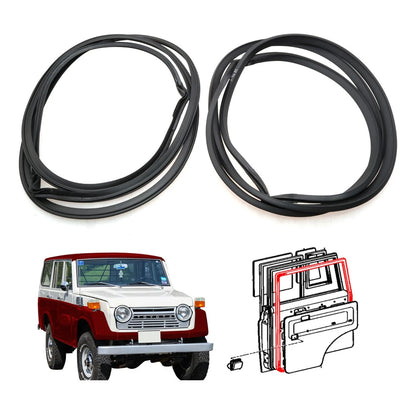 Set of 2 Rear Door Weatherstrips for Toyota Land Cruiser FJ55 FJ56 (1975–1980)