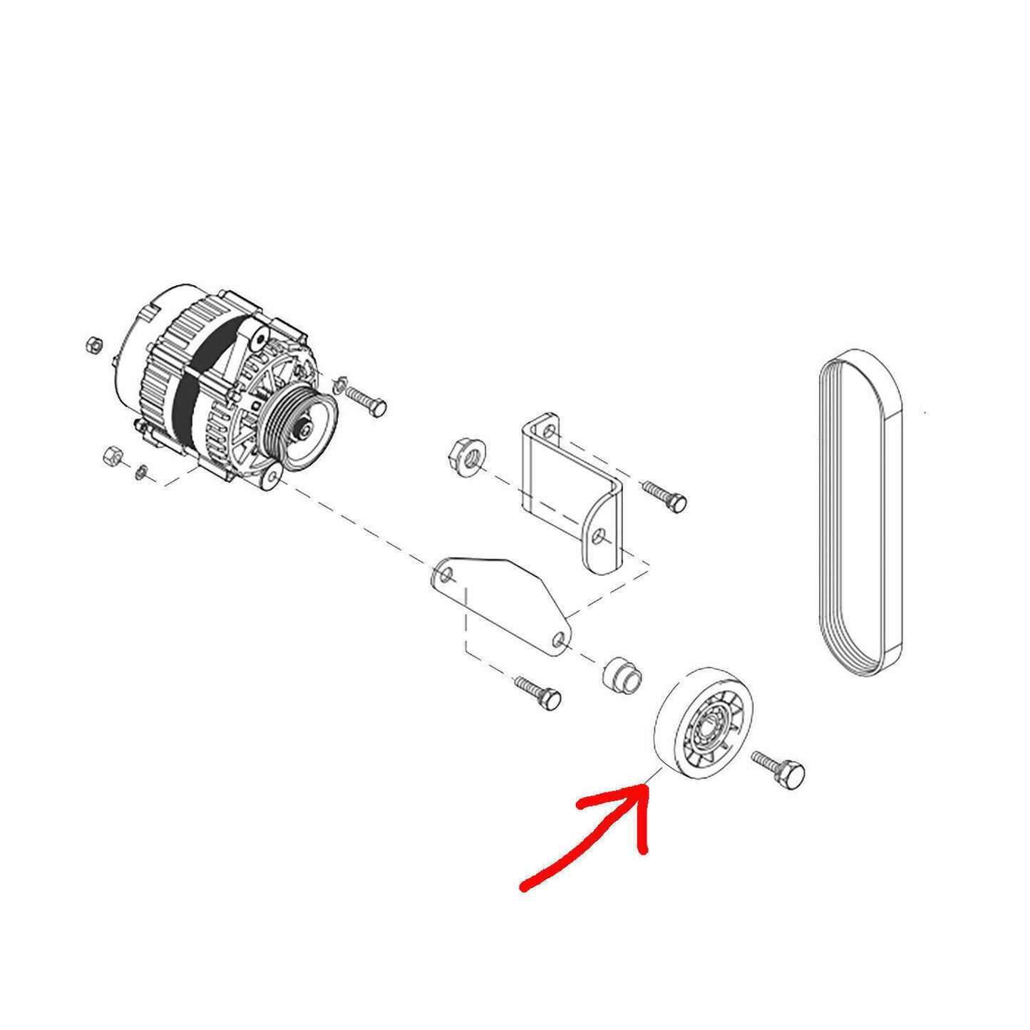 Serpentine Belt Pulley for MerCruiser 5.7 5.8 8.1 L