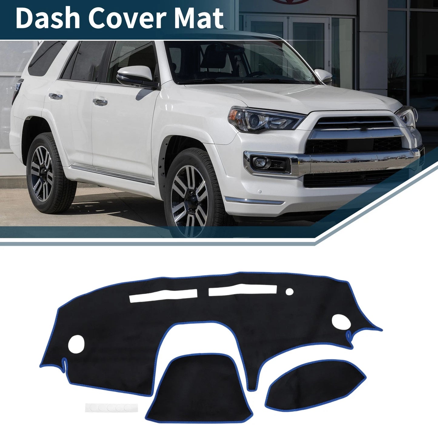 Dashboard Dash Cover Mat for Daihatsu Cast LA250S/LA260S (2014–2020) Black Blue Set