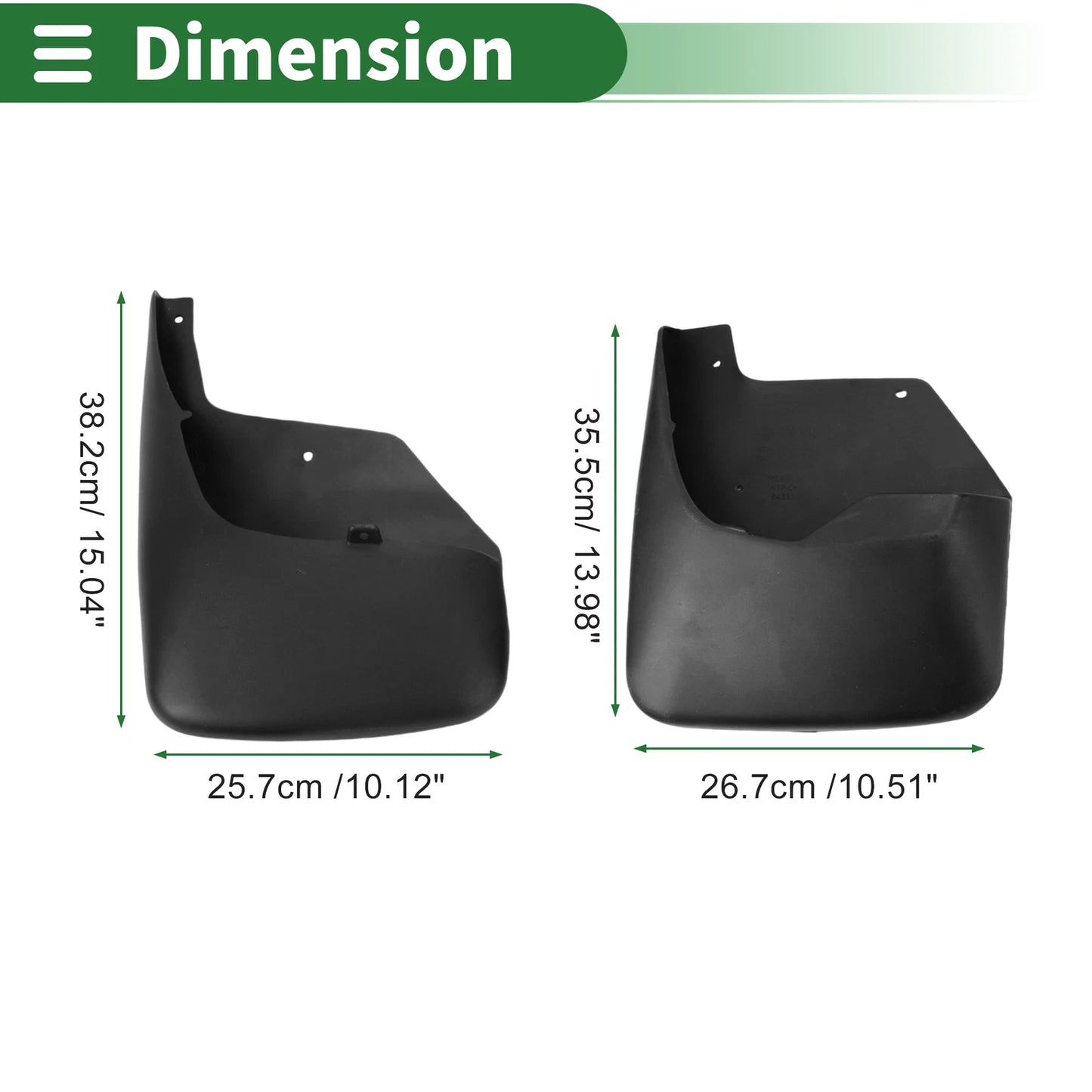 Mud Flaps Splash Guards for Chevrolet Trailblazer (2002–2009) W/ Mounts
