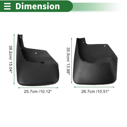 Mud Flaps Splash Guards for Chevrolet Trailblazer (2002–2009) W/ Mounts