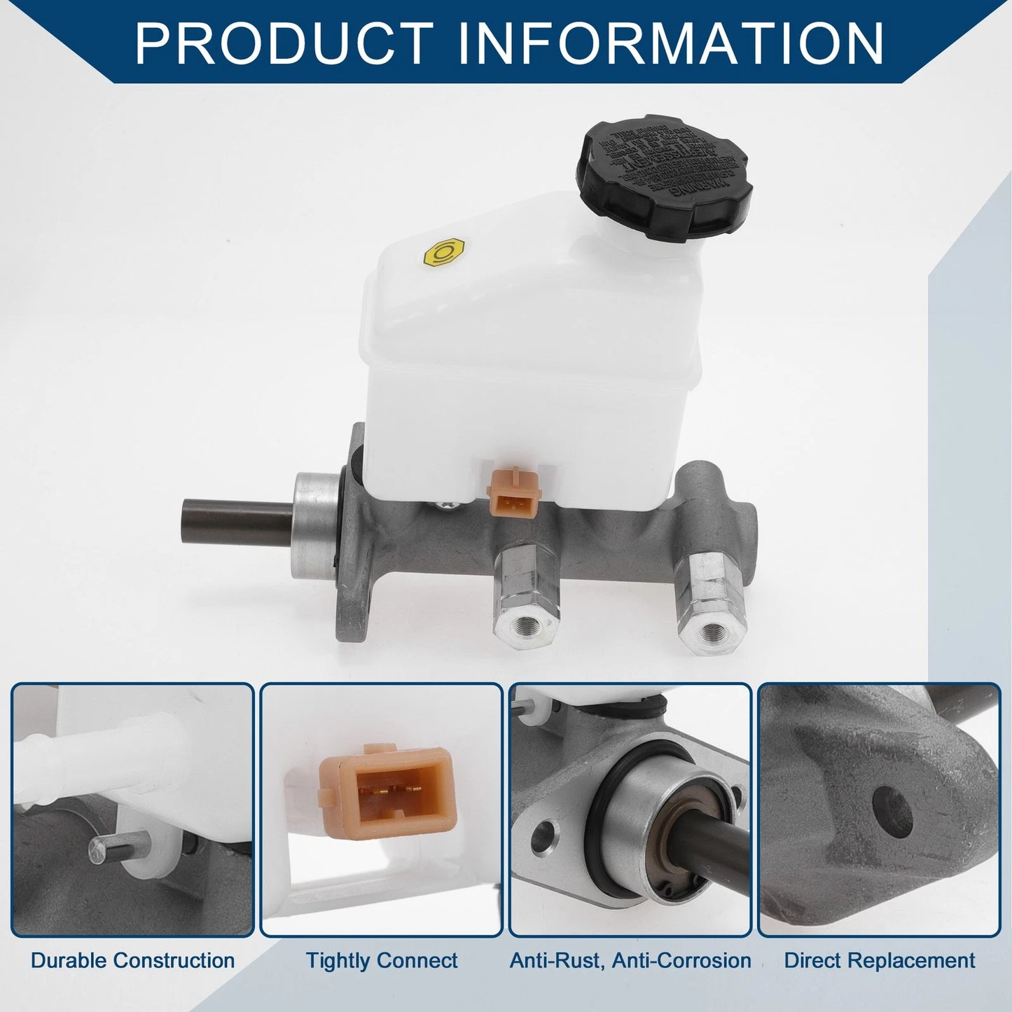Brake Master Cylinder with Reservoir No. 585102H000 for Hyundai Elantra (2006–2008)