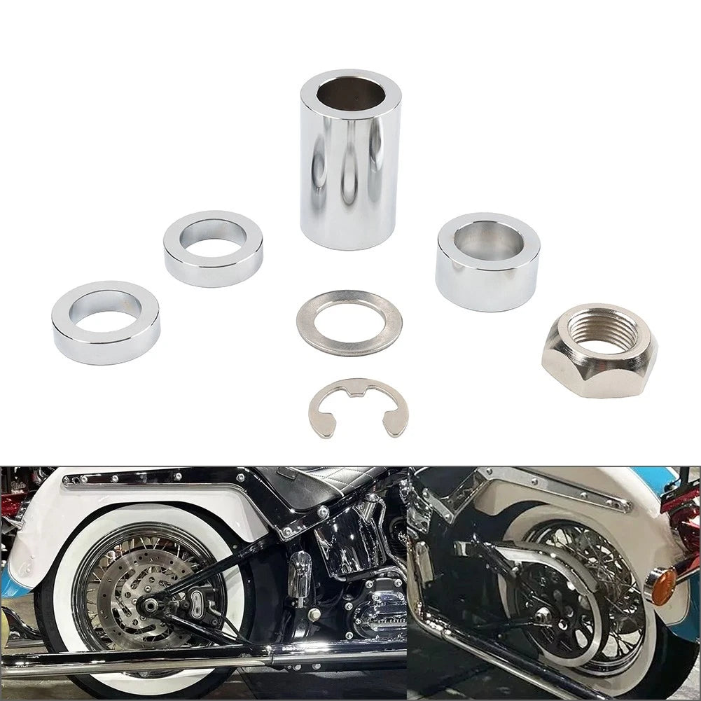 Rear Axle Nut Spacer Kit for Harley Softail FLST FSXT (2008–Present)