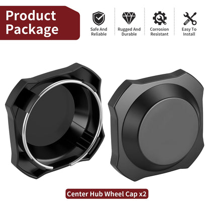 2 Center Hub Wheel Caps for Polaris RZR XP 1000 / XP 4 1000 (2024–2025)