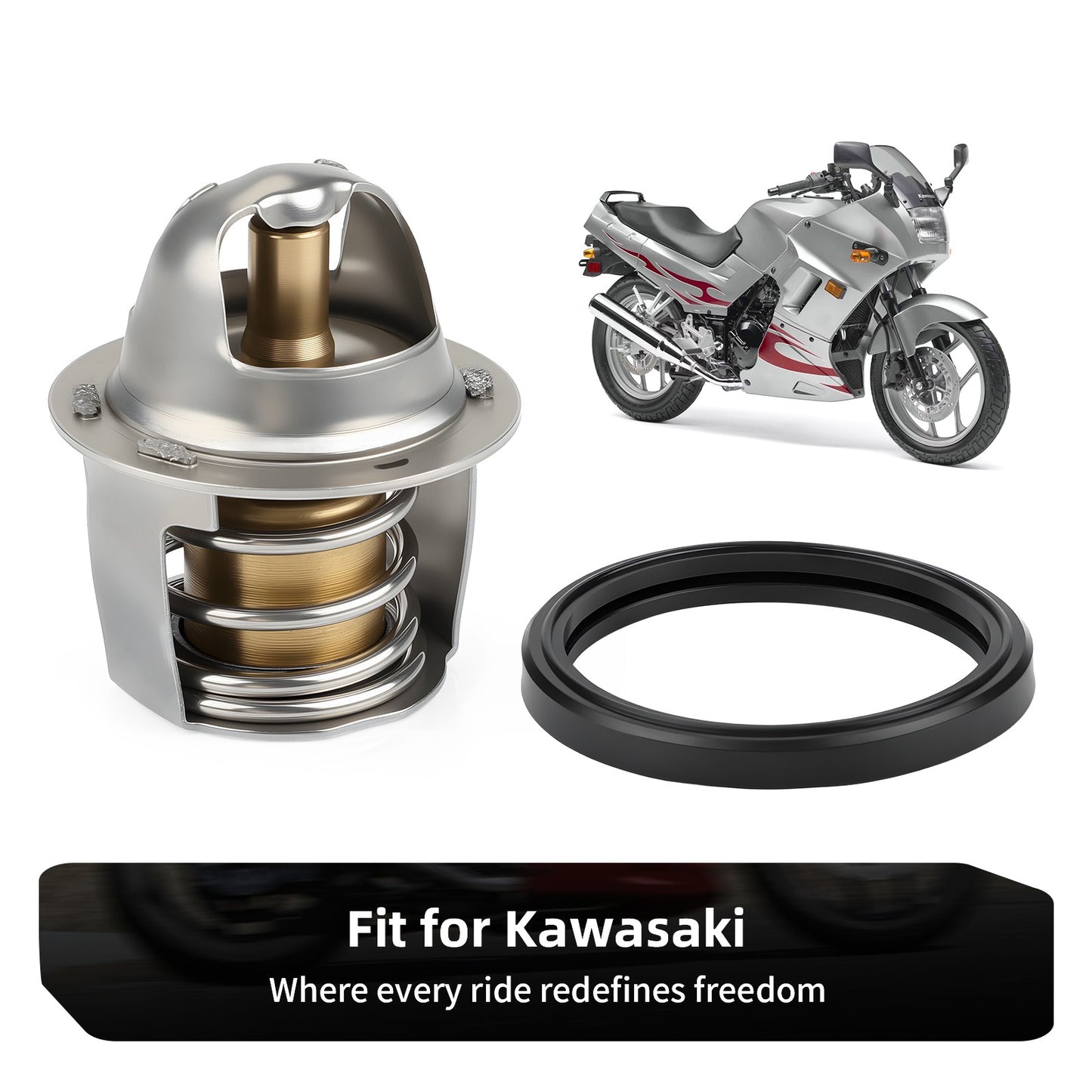 Thermostat with Gasket for Kawasaki Ninja 250R (1986–2007)