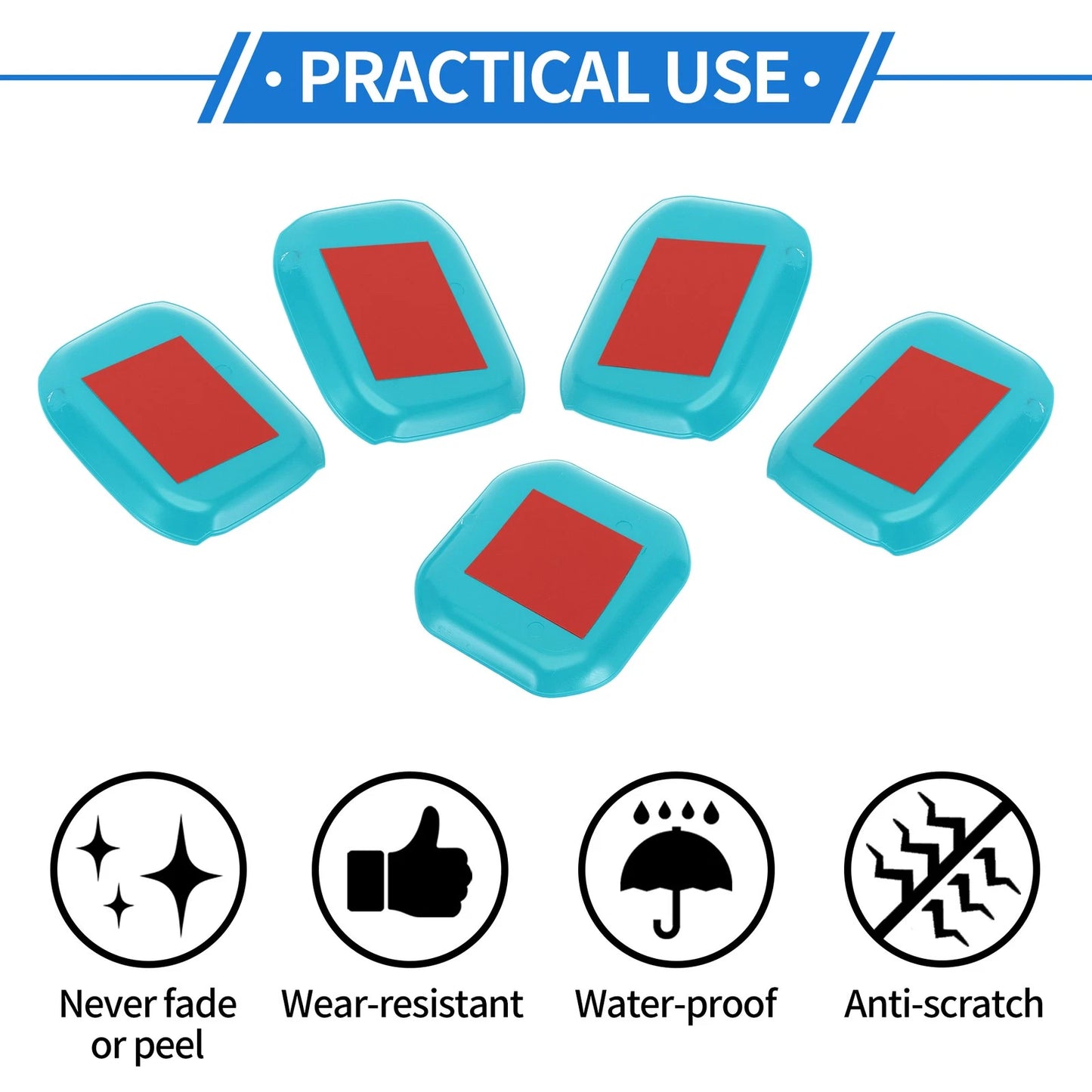 5 Pcs Door Bowl Cover Trim for Jeep Wrangler JL (2018–2022) ABS Light Blue