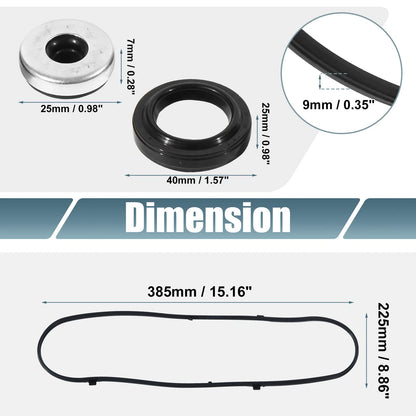 Set of 2 Valve Cover Gaskets for Honda Odyssey (2005–2009) VS50607R Rubber Black