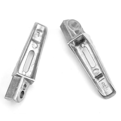 Set of 2 Rear Footrest Wedge Pads for Suzuki 600 750 1000 (2006–2014) Silver