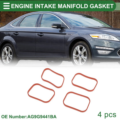 Set of 4 Engine Intake Manifold Gaskets for Ford Mondeo (2010–2015) No.AG9G9441BA
