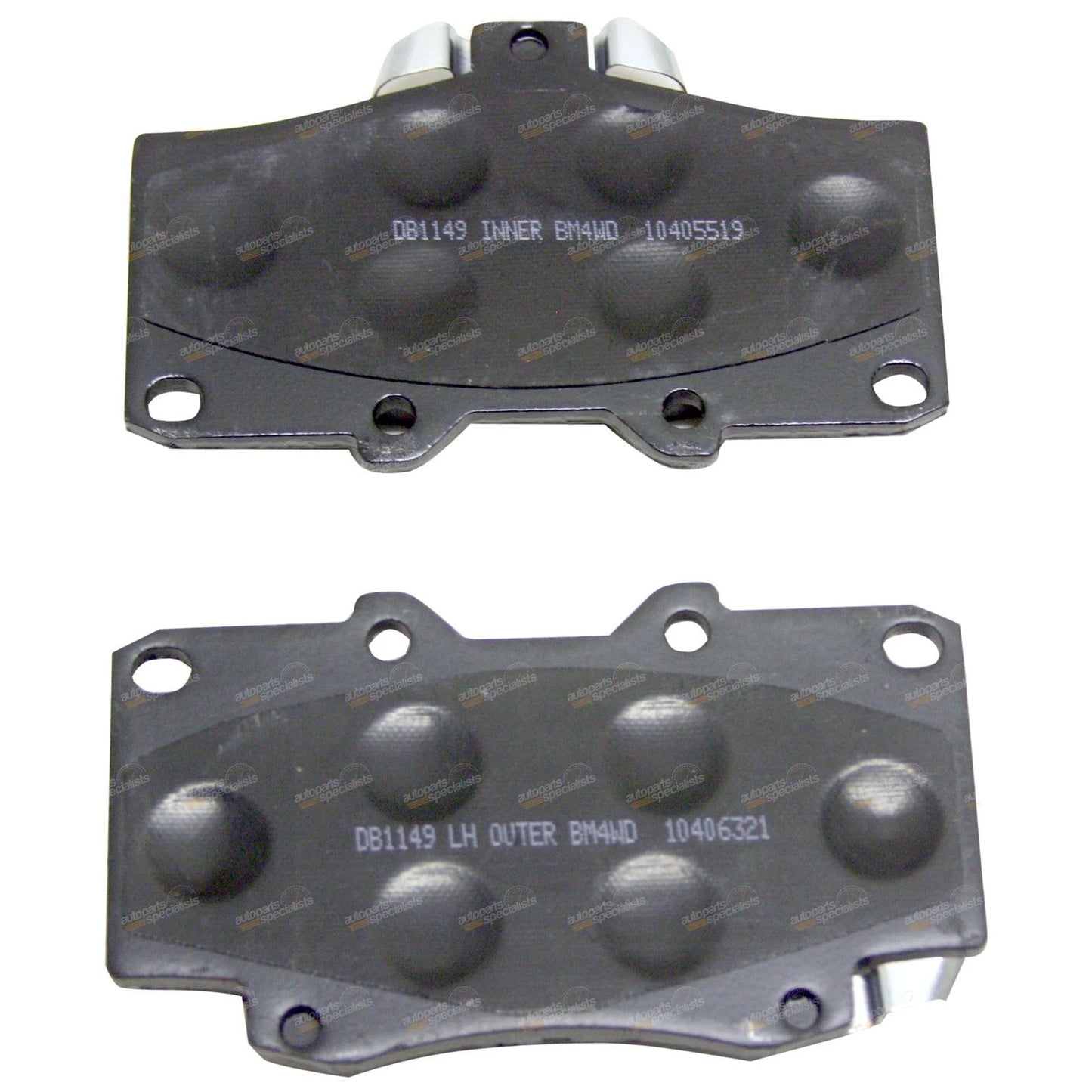 Set of 4 Bendix Front Disc Brake Pads for Hilux (LN167R, LN172R)