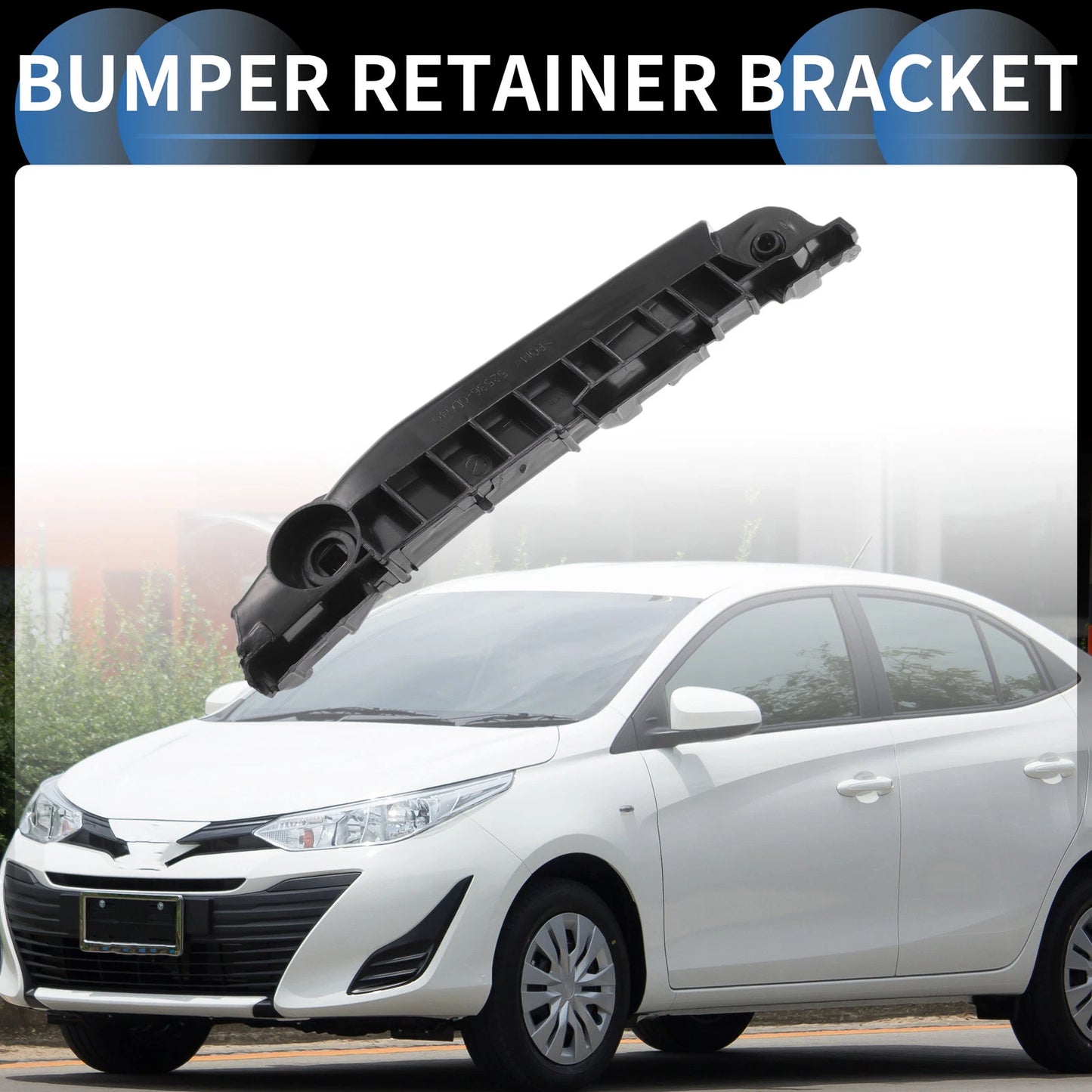 1pc Left Front Bumper Retainer Bracket No. 525360D040 for Toyota Yaris (2006–2009)