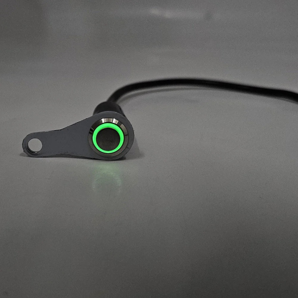 ON/OFF Handlebar Switch Push Button Headlight for Motorcycle - Green