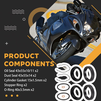 Front Fork Dust Oil Seals for Suzuki GSXR1000 GSX1300R Hayabusa
