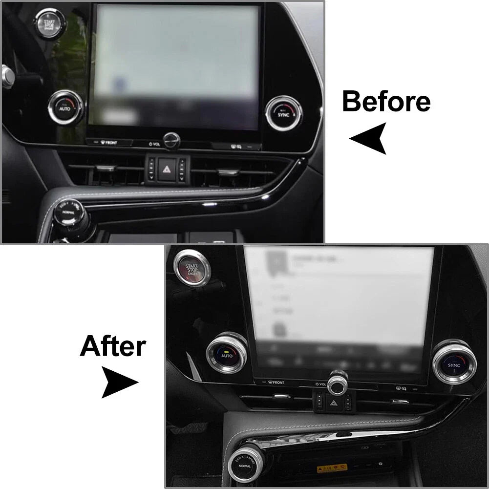Silver Console Volume AC Switch Button Ring for Lexus NX250 NX350h (2022-2024)