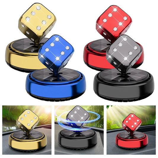 Automotive Dice Shaped Solar Air Freshener for Car Interiors