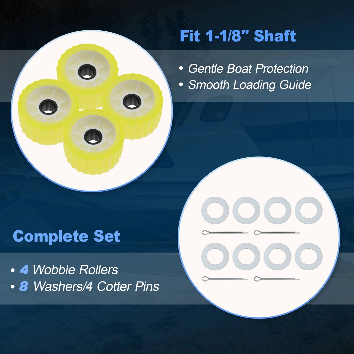 4X 5" x 3" Wobble Roller for Boat Trailer