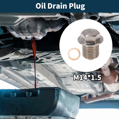 M14x1.5 Magnetic Oil Drain Plug for Various Models (1 Pc)