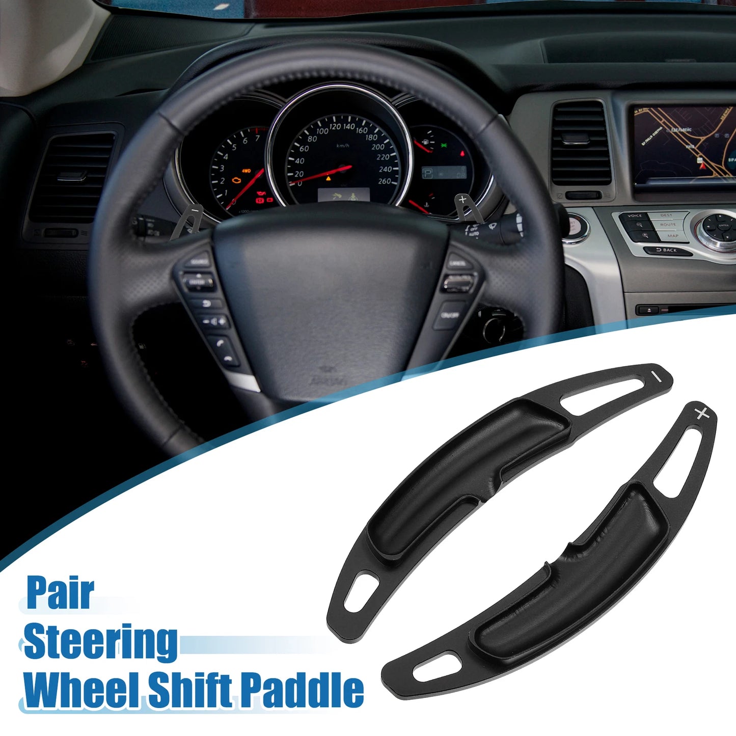 Set of 2 Steering Wheel Shift Paddle Covers for Porsche Cayenne (2011–2018)