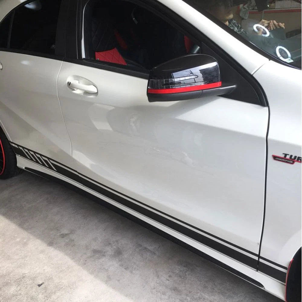Matte Black Side Stripe Decals for Benz A Class W176 A180 A200 A250 A45