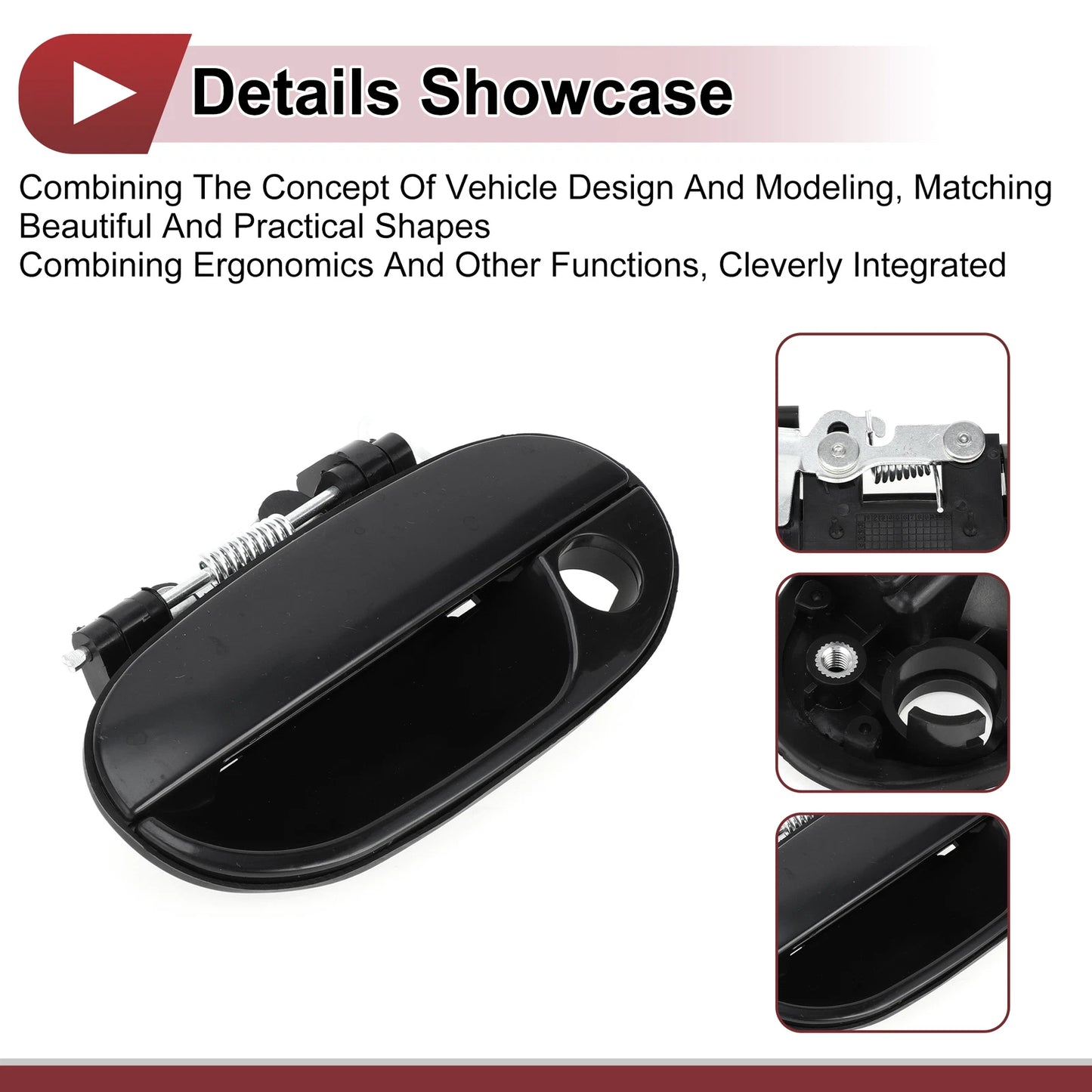 Car Exterior Door Handle for Hyundai Accent (2010–2017) No. 8265022000 Black ABS