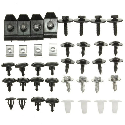 40 x Engine Cover Clip Shield Guard Metal Screw Bolt Fasteners for Car