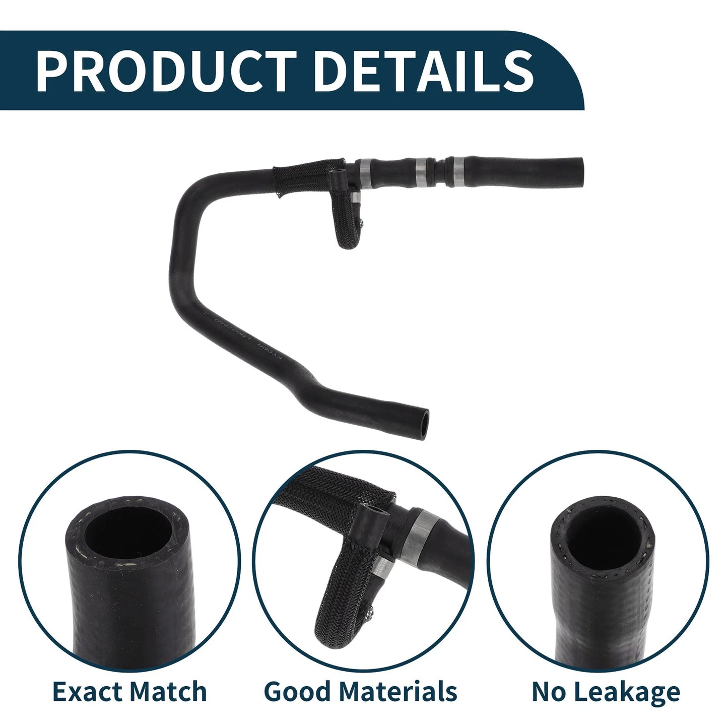 Radiator Hose for Land Rover Range Rover (2010–2012) No.LR022660 Rubber Black