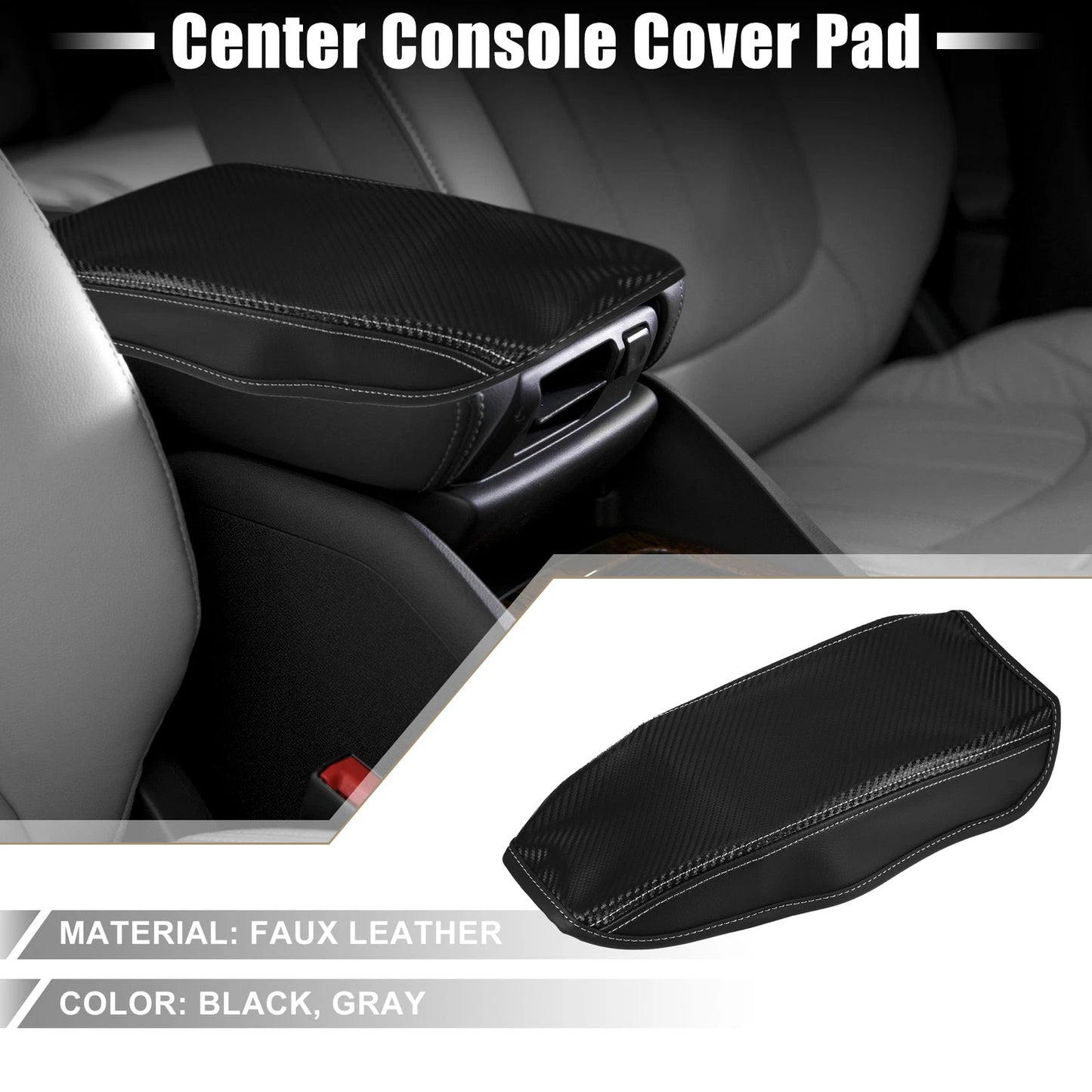 Center Console Pad for Ford Bronco Sport (2021–2023) Carbon Fiber Pattern