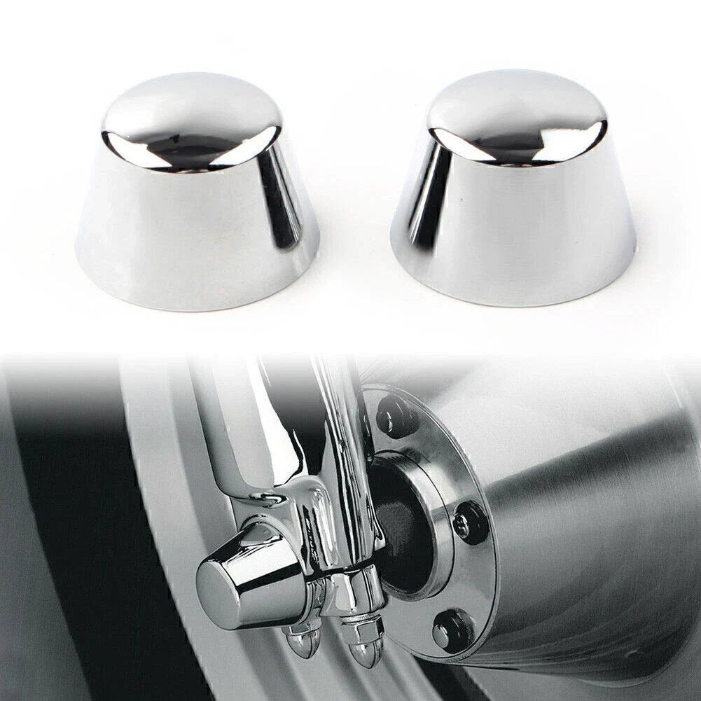 Chrome Front Axle Cap Nut Covers for Harley Sportster Dyna Road Glide
