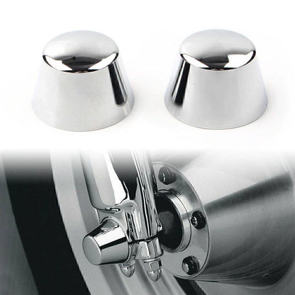 Chrome Front Axle Cap Nut Covers for Harley Sportster Dyna Road Glide
