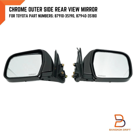 Chrome Wing Door Side Mirror for Toyota Hilux MK3 4Runner Surf (88-97)