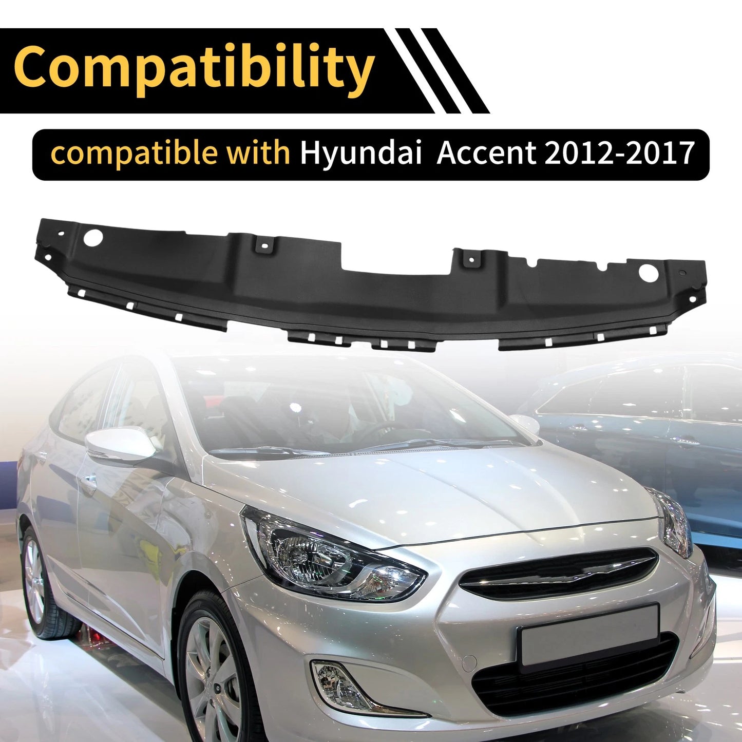 Radiator Support Cover for Hyundai Accent (2012–2017) No. 863521R000/HY1224102 ABS