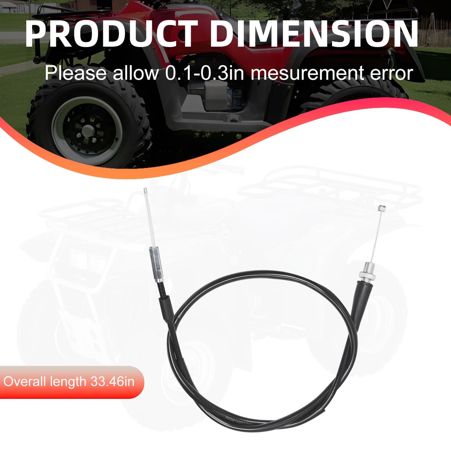 Throttle Cable for Yamaha Warrior YFM350 (1993–2004)