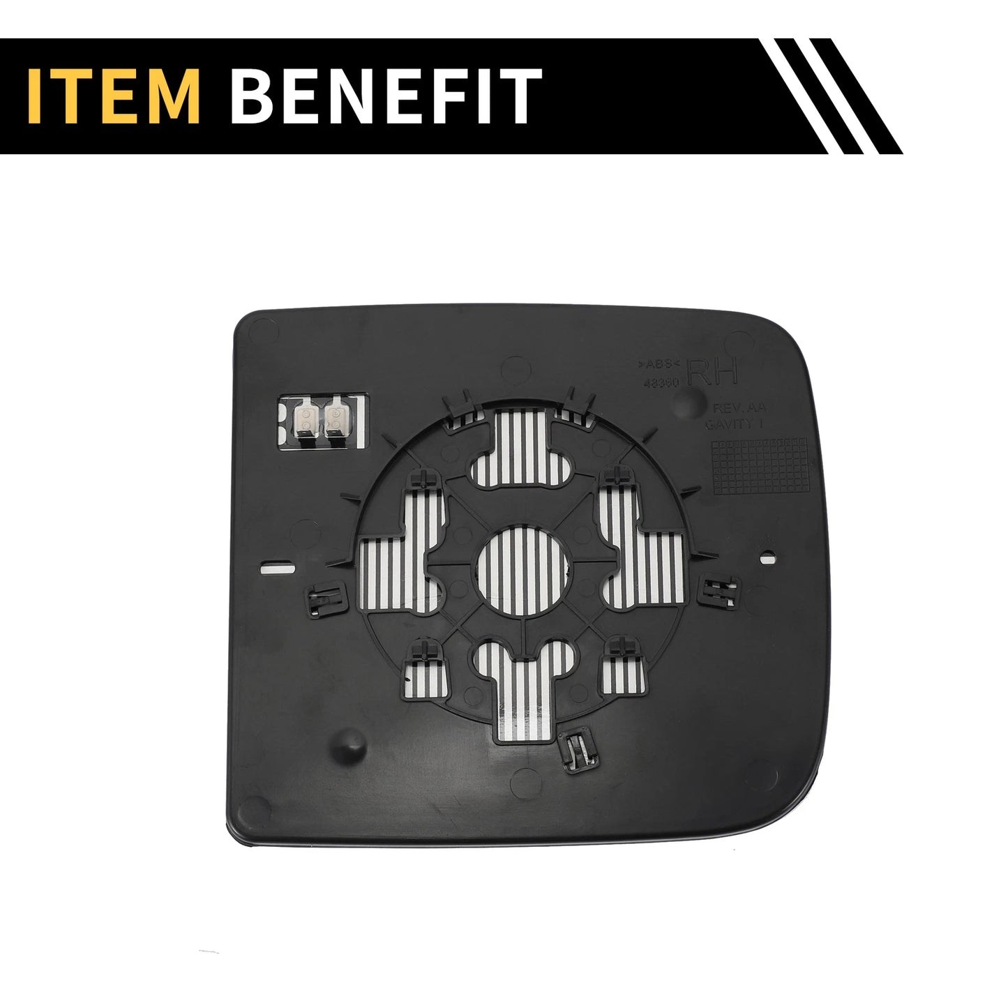 Heated Right Mirror Glass for Dodge Ram 1500 2500 (No. 68067726AA)
