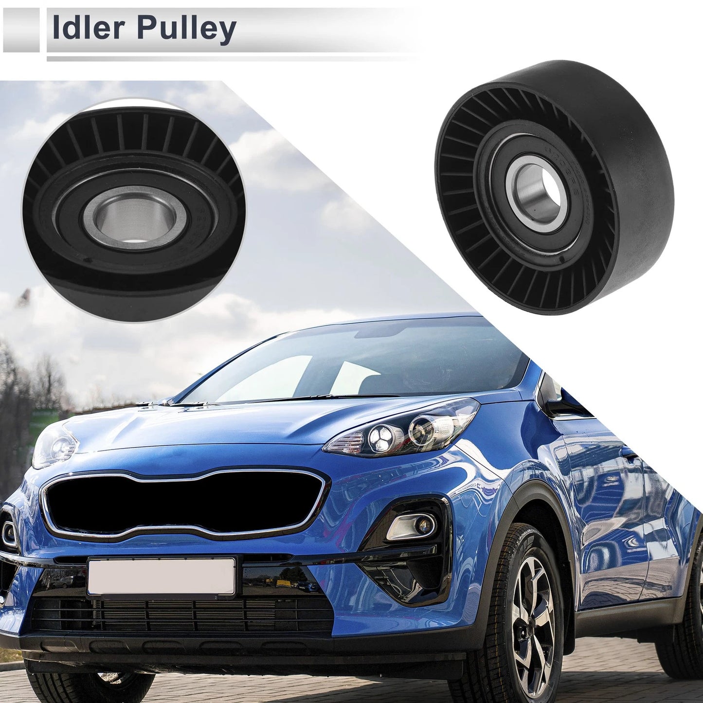 Drive Belt Idler Pulley Serpentine for Audi A3 (2006–2013) 04854089A