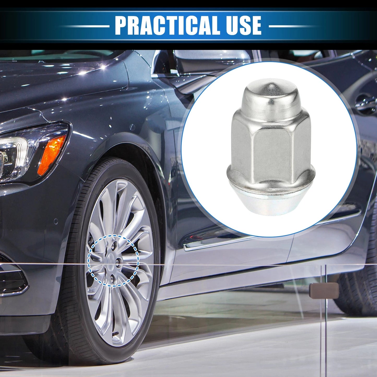 10pcs M12x1.5 Wheel Lug Nuts for Chevrolet Malibu Impala (No.88891748)