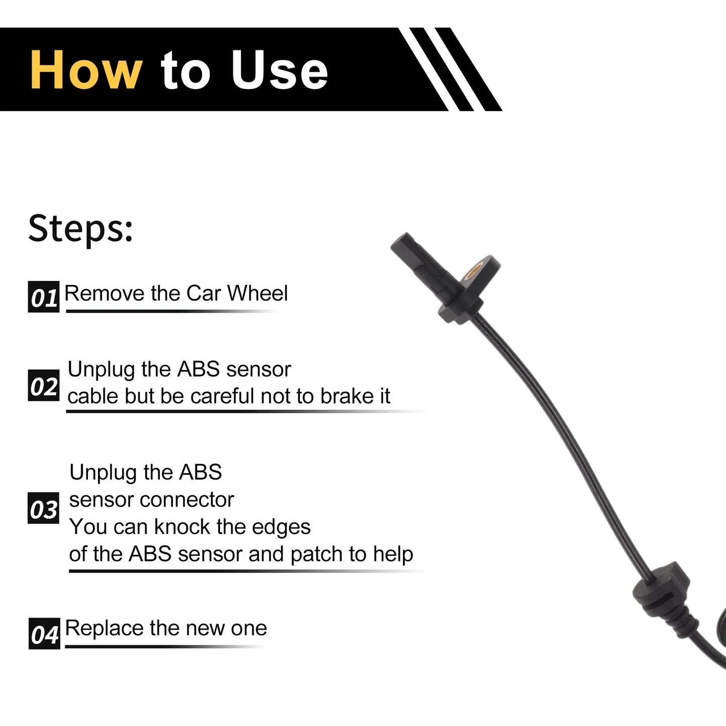 ABS Wheel Speed Sensor for Honda Jade (2015-2020) 1 x Rear Left