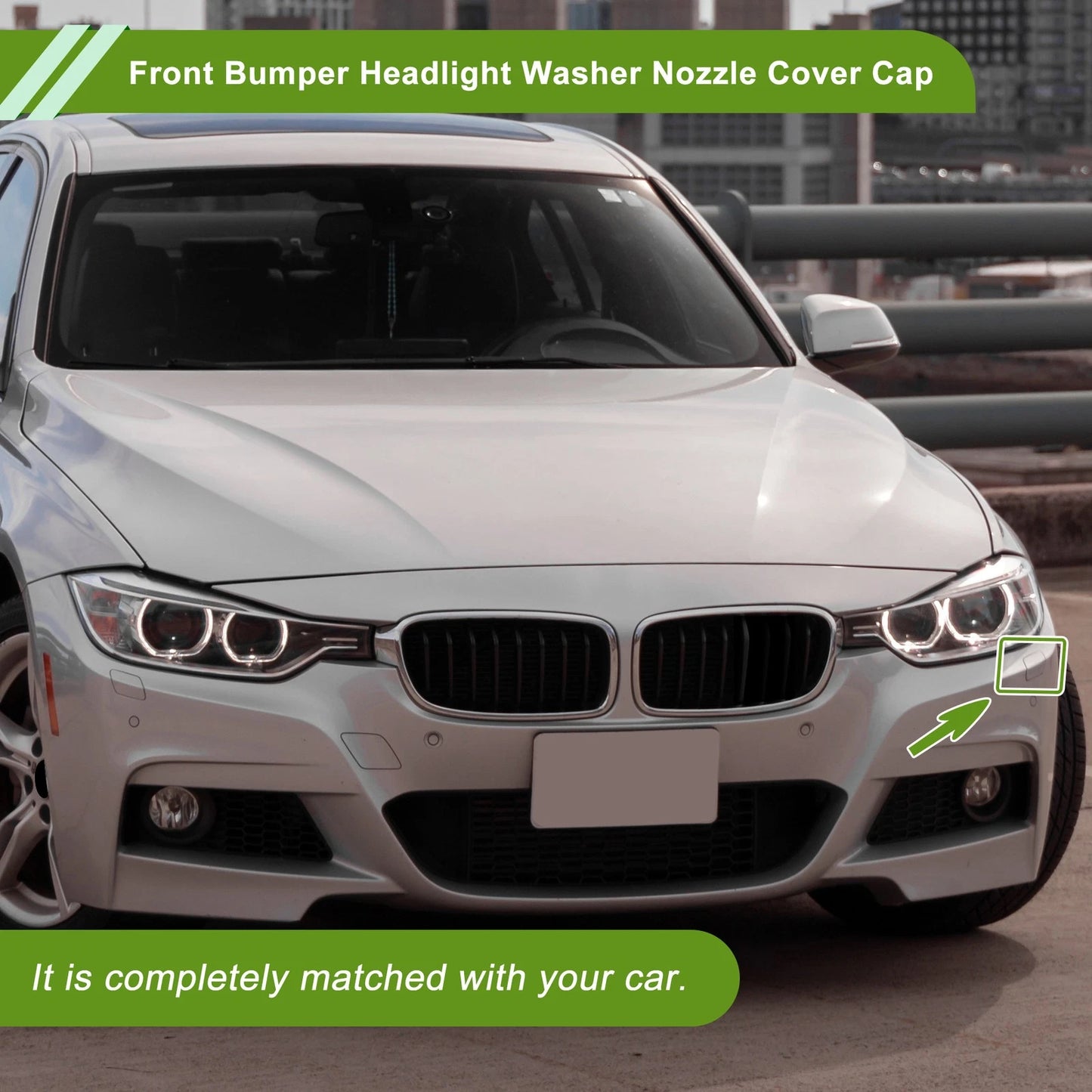 Front Left Washer Nozzle Cover Cap No. 51118067969 for BMW 320i (2013–2018) Blue