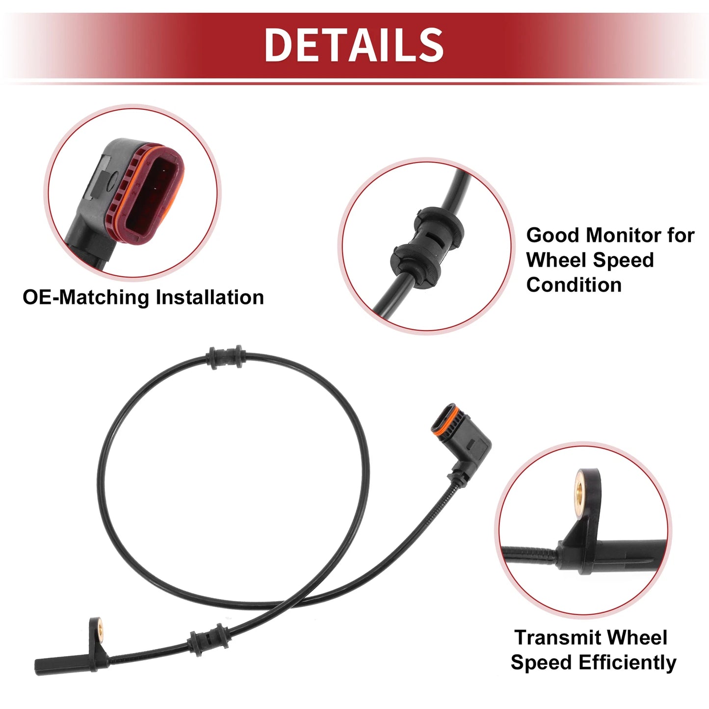 ABS Wheel Speed Sensor No. 1715400217 for Mercedes-Benz SLK55 (2005–2009)